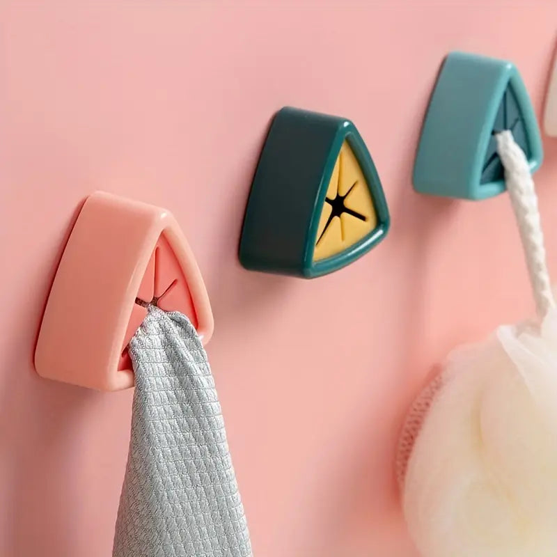 Wall mounted hook triangle shaped