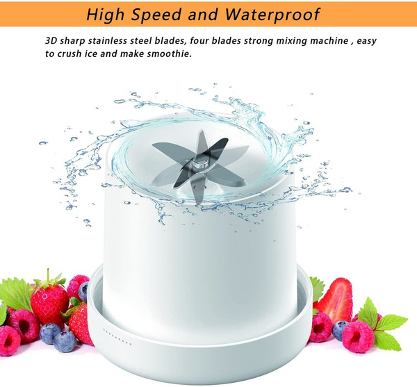 Portable Mini Juicer USB Rechargeable 6 Blades