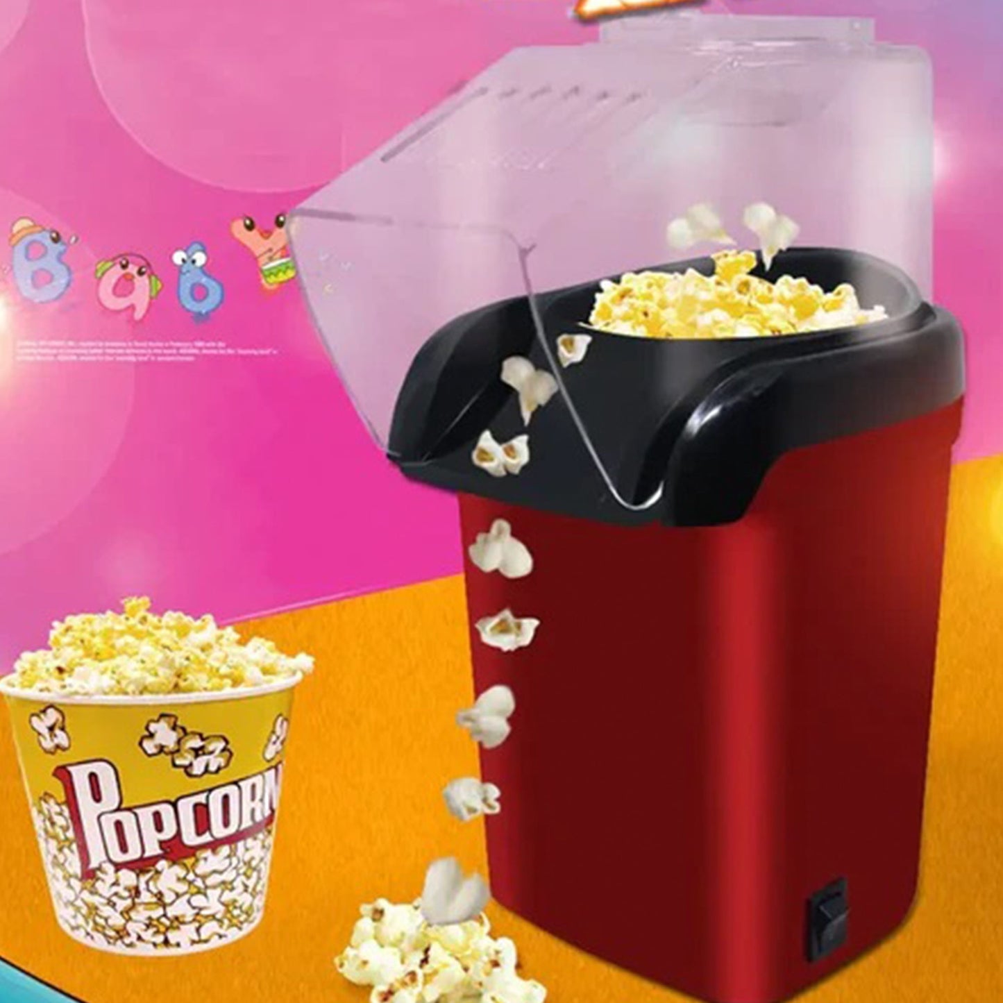 Portable Hot Popcorn Machine - Automatic Popcorn Maker
