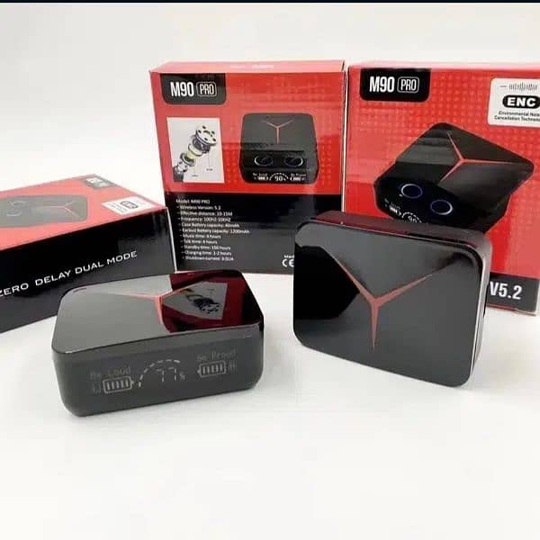 M90 PRO Earbuds TWS Bluetooth 5.3 ENC & Power Bank 1200 mAh Sports Waterproof Headsets