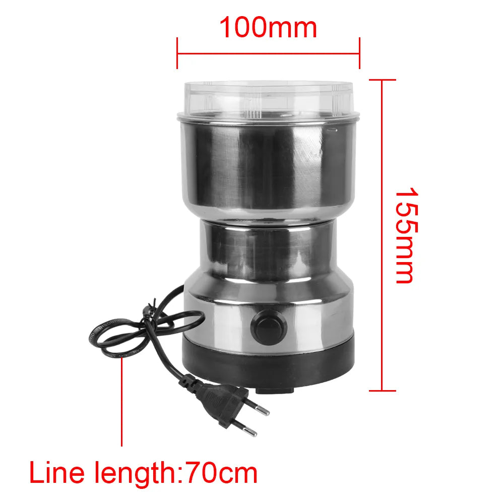 Multi-Purpose Stainless Steel RAF Electric Grinder 4 Blades For Spices, Masala Grinding, Coffee Beans Machine