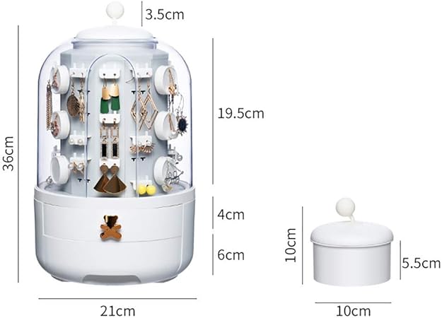 Jewellery Box Portable 360° Spin Travel Jewelry Storage Case