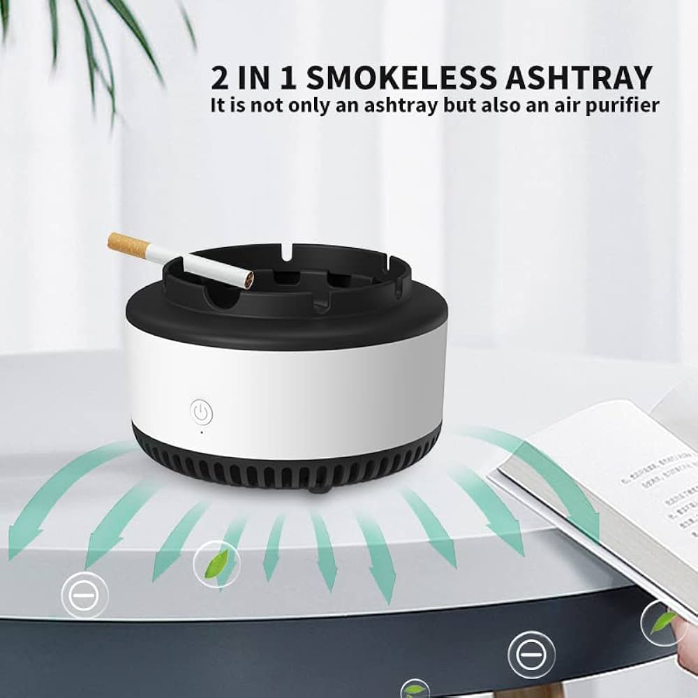 Self Extinguishing Ashtray Smokeless Ashtray With Air Purifier
