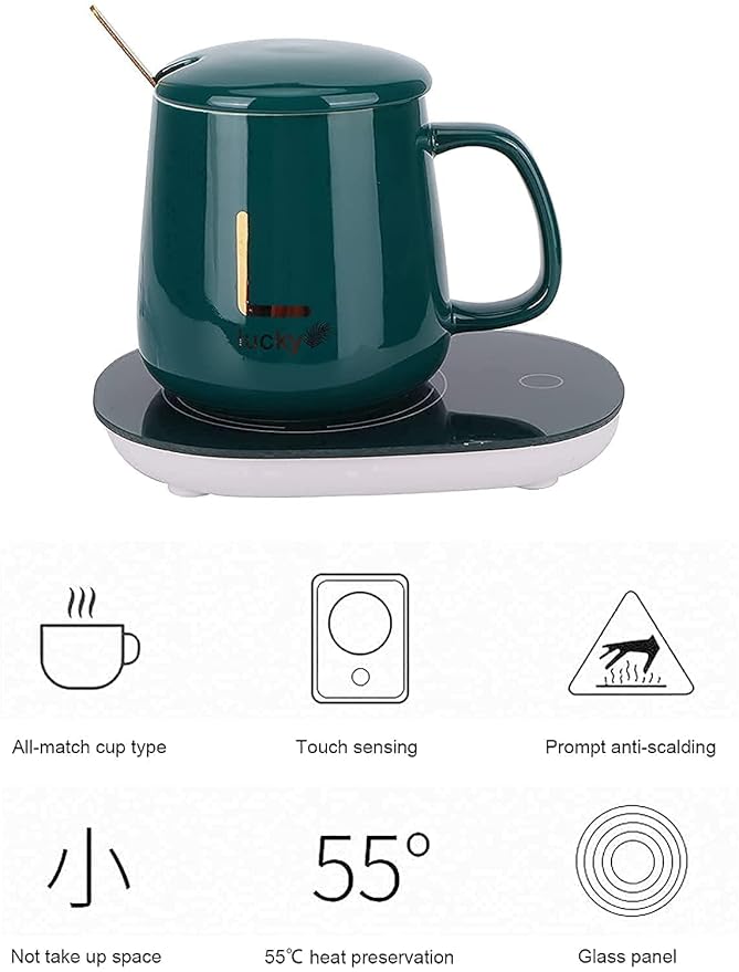 Shrux Coffee Heater Electric Mug Warmer with USB Plug Charger