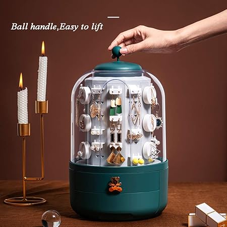 Jewellery Box Portable 360° Spin Travel Jewelry Storage Case