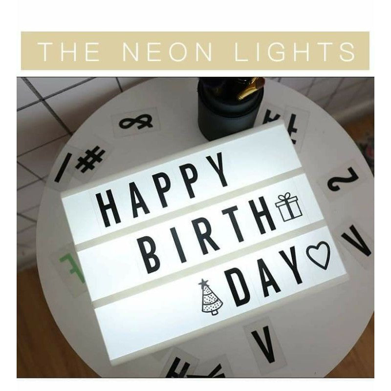 Cinematic LED Letters Light Box Large Size