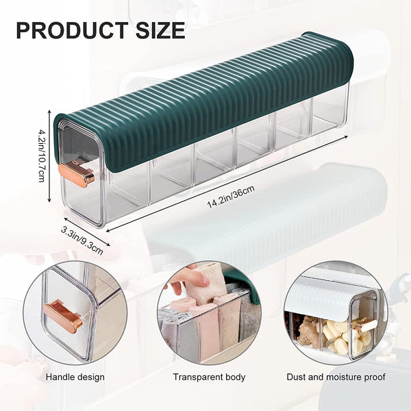 Multi-Functional Wall Mounted Storage Organizer With 6 Compartment