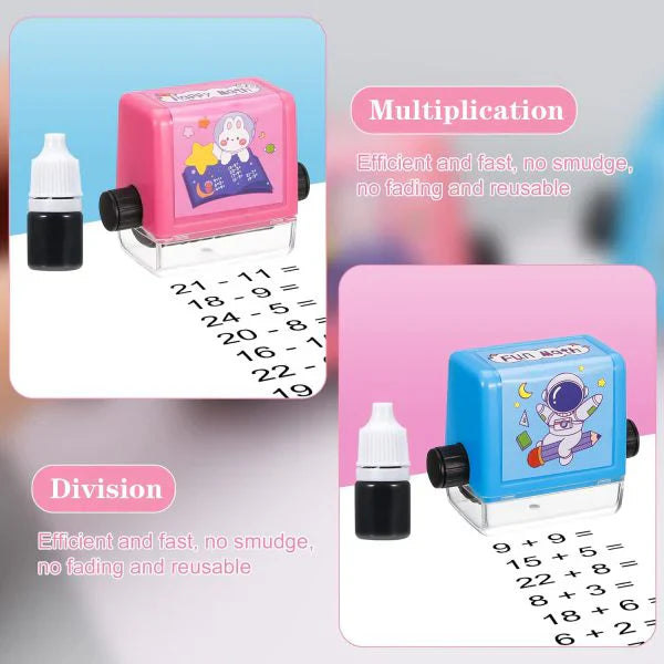 Pack Of 2 Teaching Stamp Fill In The Blank Roller Reusable Math Roller Stamp Design Digital Stamp Within 100 Math Practice