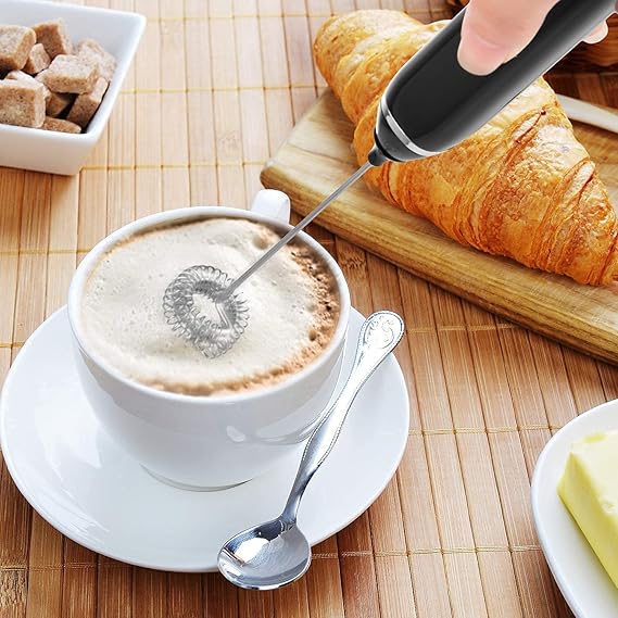 USB Rechargeable 3 in 1 Coffee Frother & Egg Beater Perfect for Lattes, Shakes, & More