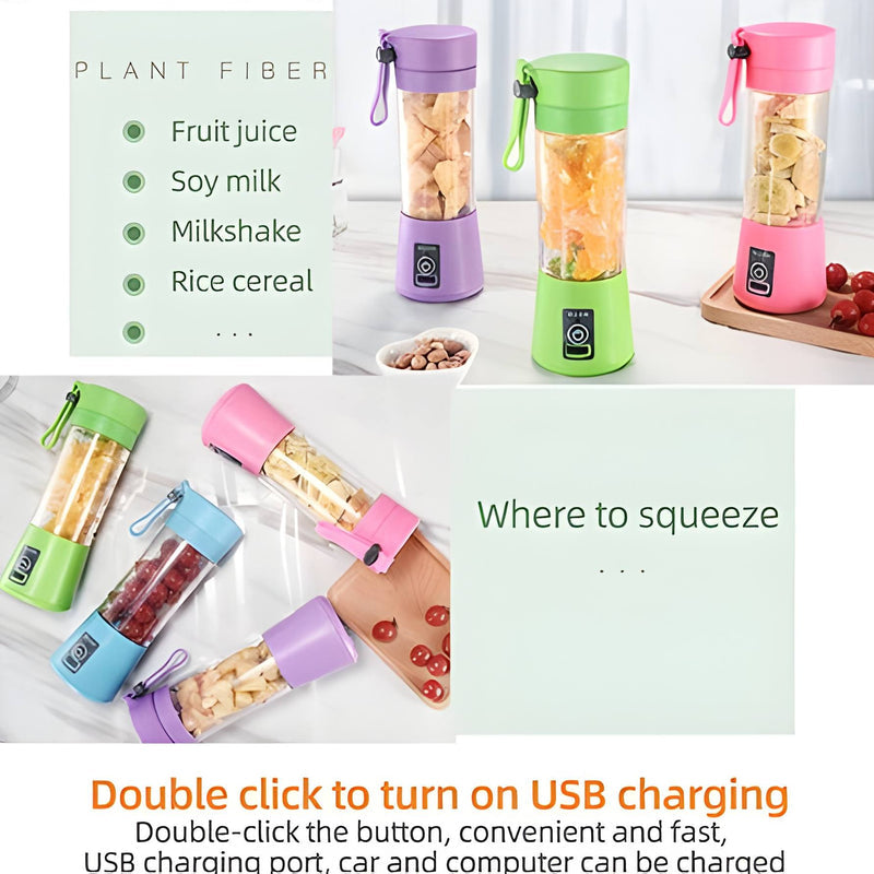 Portable Rechargeable 6 Blades Juicer Blender Machine with FREE Surprise Gift - Hot Selling 2026