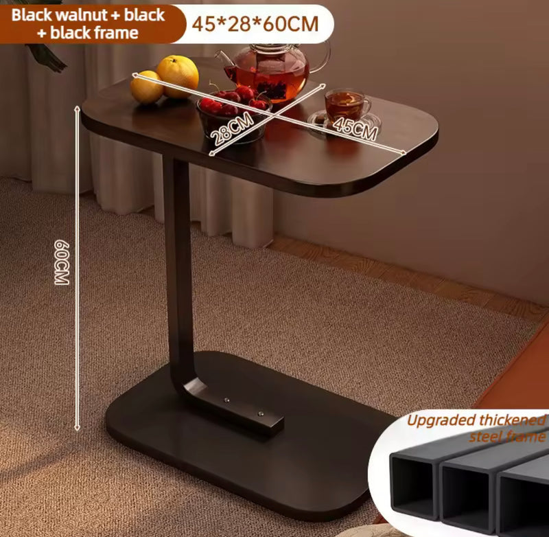 Multifunctional Wooden C-Shaped Sofa Side Table, Laptop Table, Living Room Square Desk New Arrival 2026