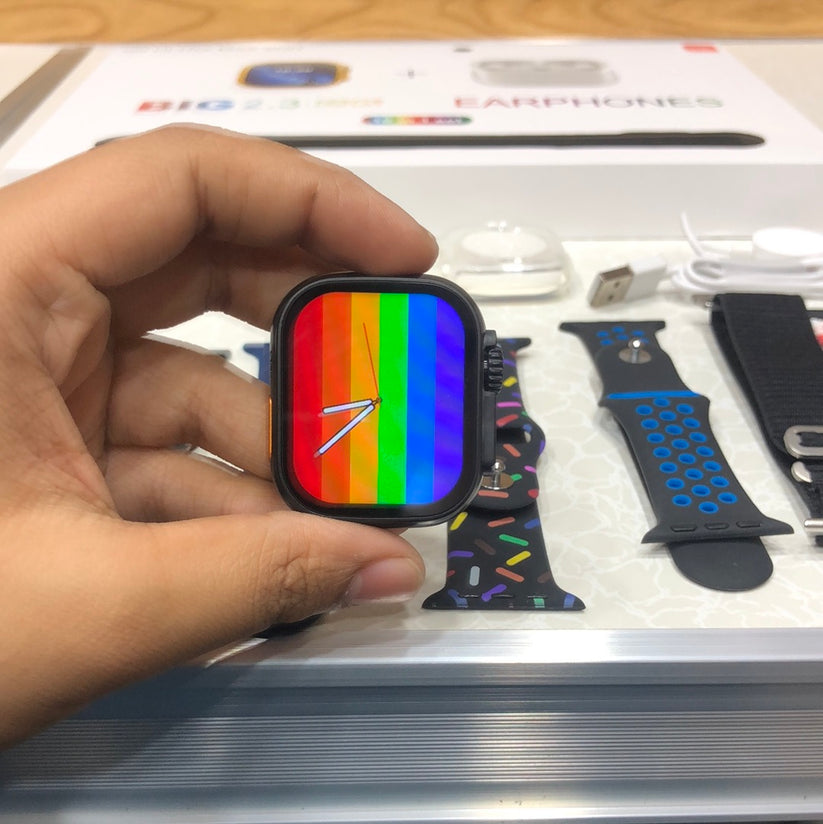i20 Ultra Max Suit 10 in 1 set Smart Watch + Air pods Pro
