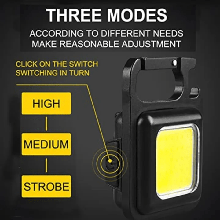 COB Rechargeable Keychain Light 3 Modes