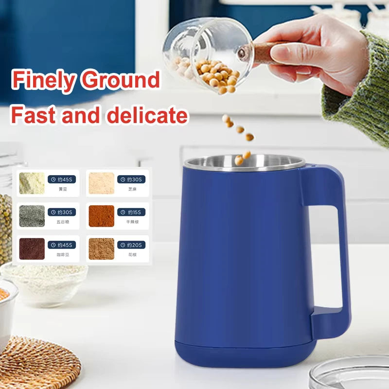 Electric grinder 8 blades 500 ml stainless steel spice herbs coffee dry and wet dual use nut spice grinder new 2025 hot selling