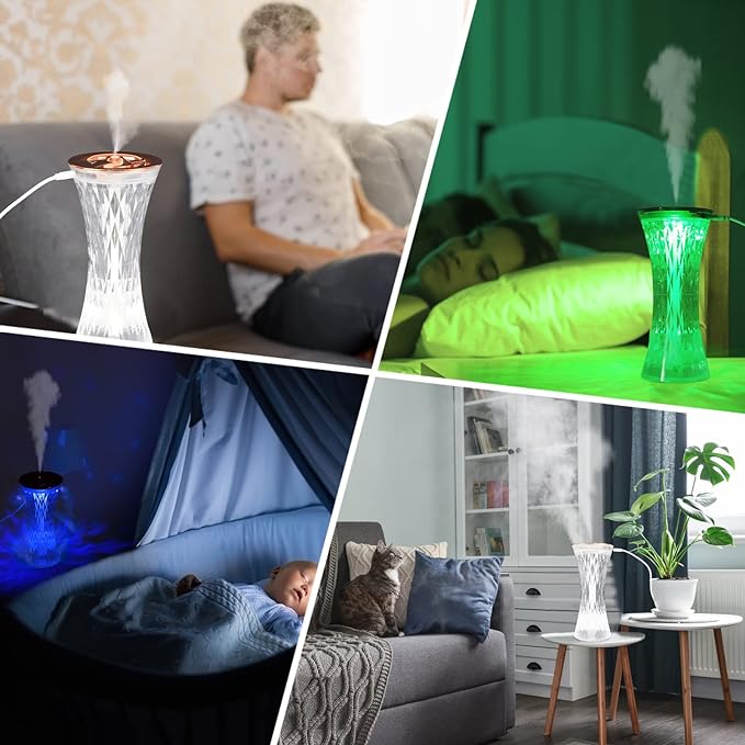 Humidifier Crystal Lamp 7 Colors USB atmosphere Light