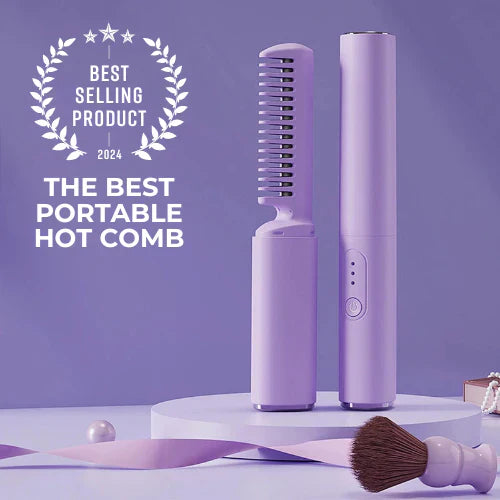 Hair Straightener Rechargeable Cordless Travel Comb - 2025 Latest Hairdressing Comb