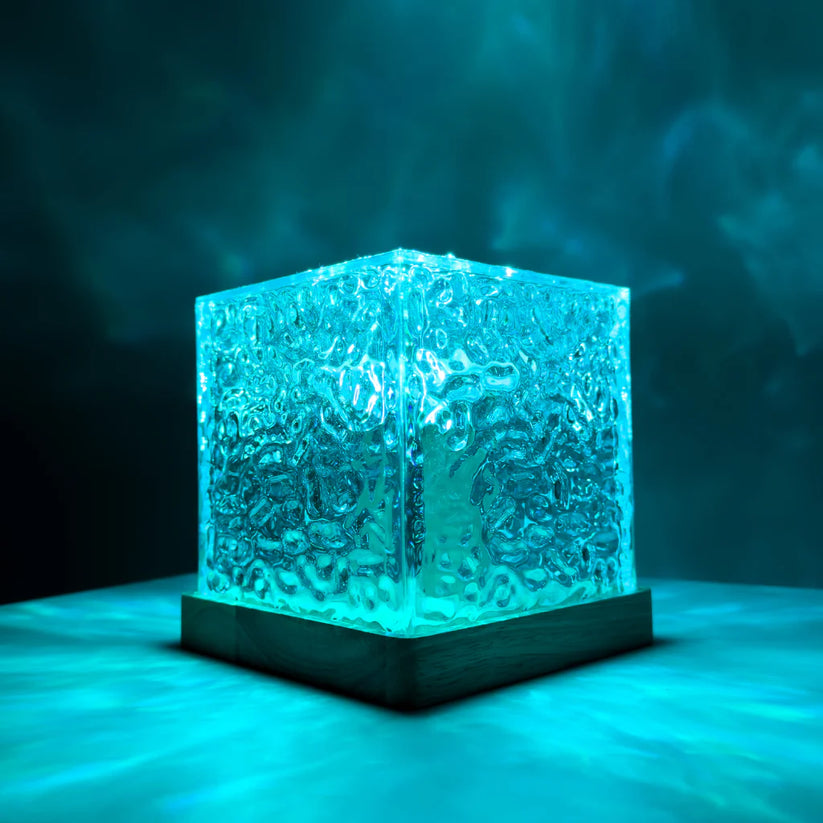 Northern Lights Ocean Wave Projector Light, 16 Colors RGB with Remote Control Rotating Flame Water Lamp