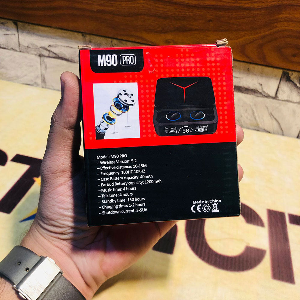 M90 PRO Earbuds TWS Bluetooth 5.3 ENC & Power Bank 1200 mAh Sports Waterproof Headsets