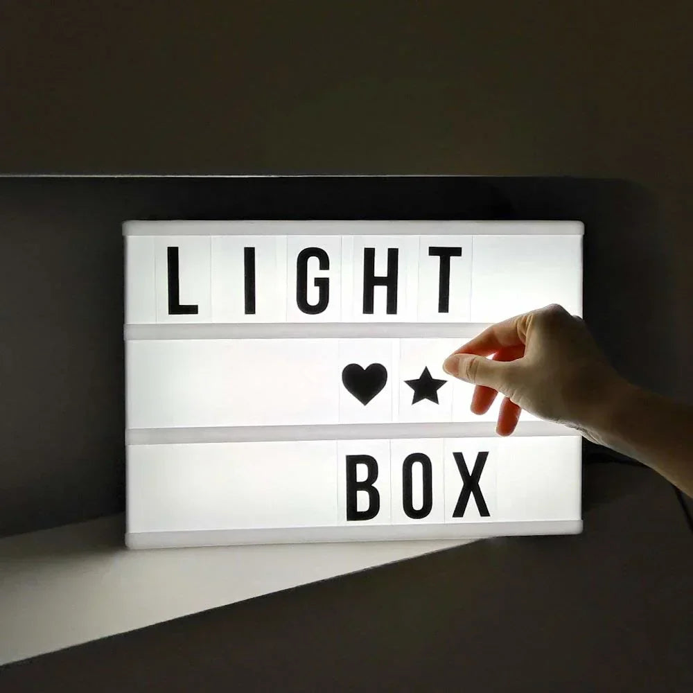 Cinematic LED Letters Light Box Large Size