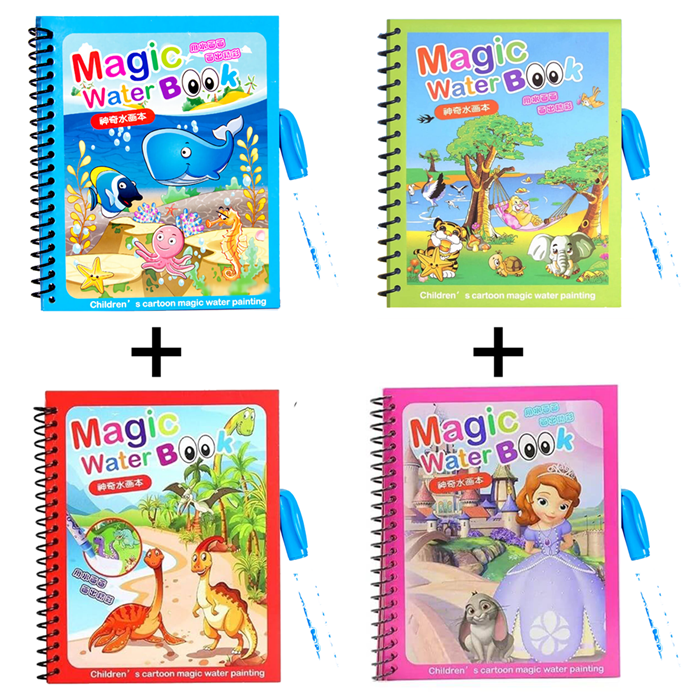 Magic Water Drawing Coloring Book Reusable
