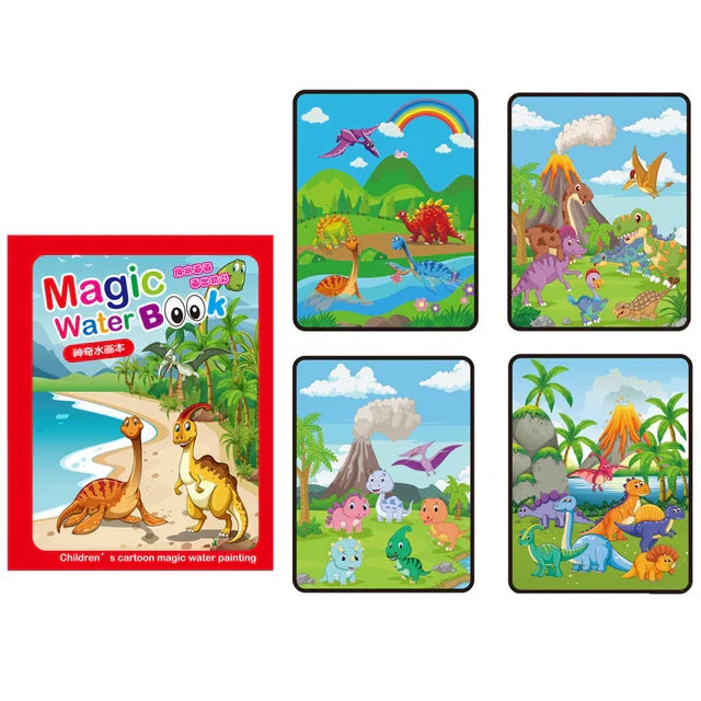 Magic Water Drawing Coloring Book Reusable