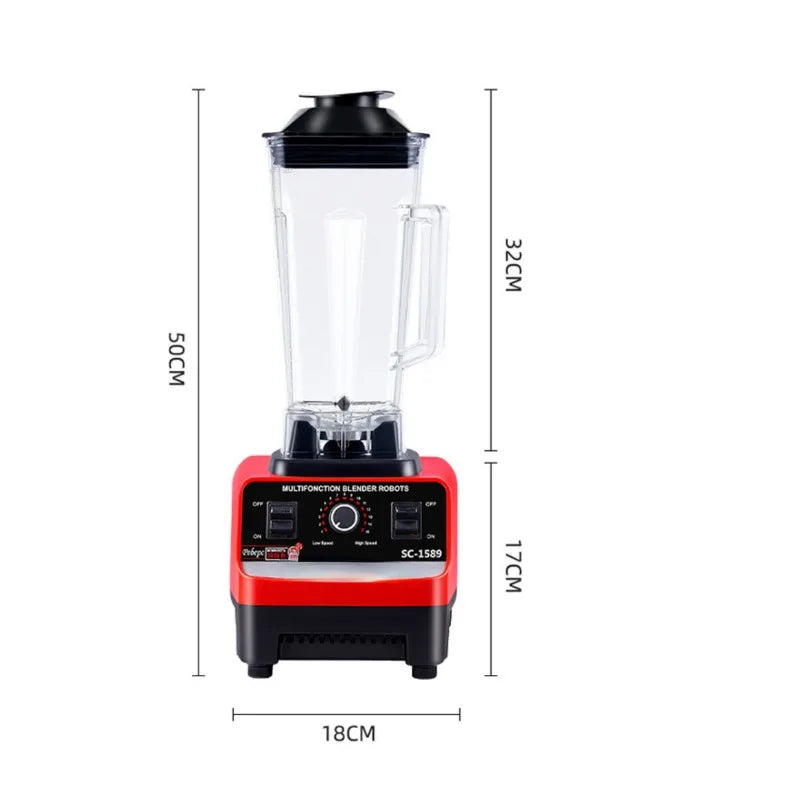 Electric Blender 2-in-1 Unbreakable 2.0L Jug & Grinder 2400 Watt