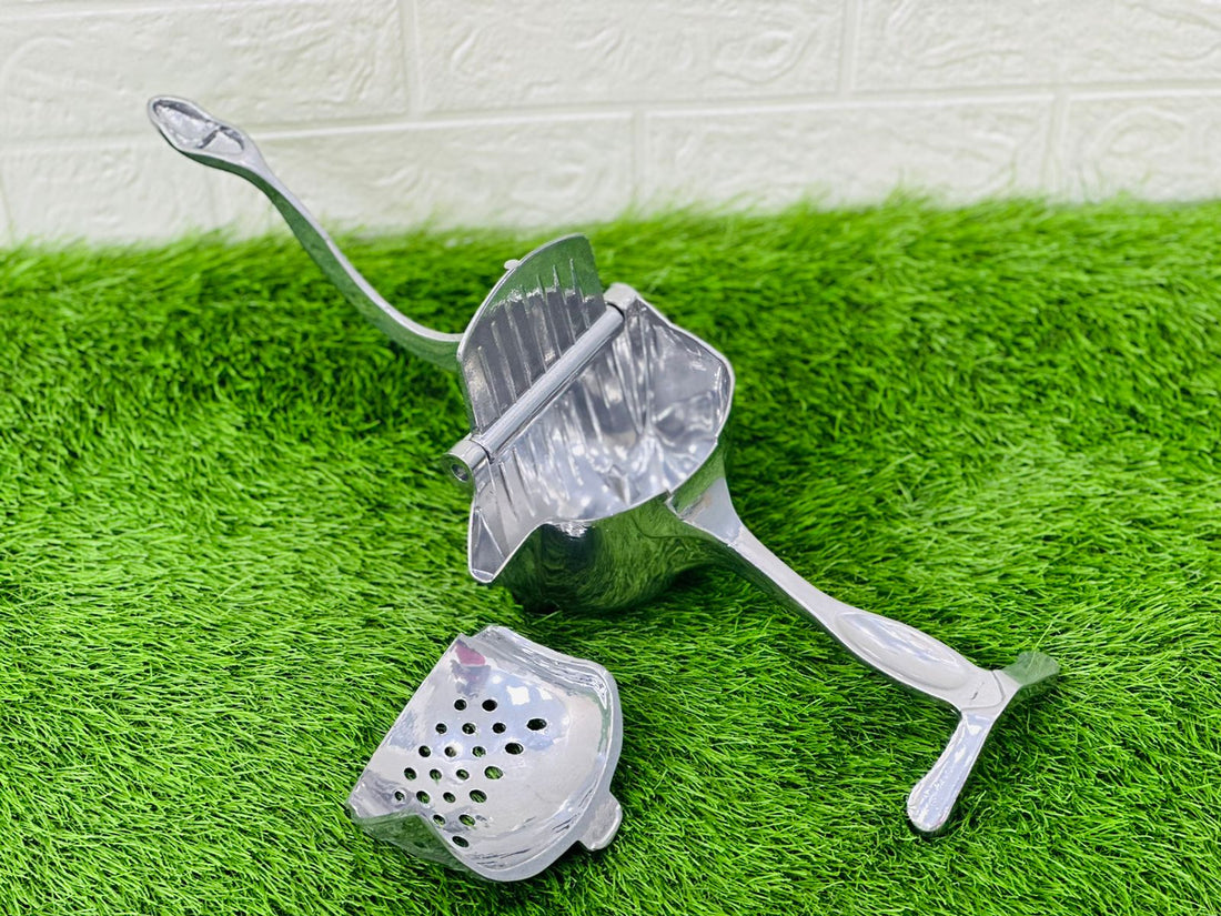 Silver Metal Manual Fruit Press Heavy Duty Single Press Juice Squeezer Large Size