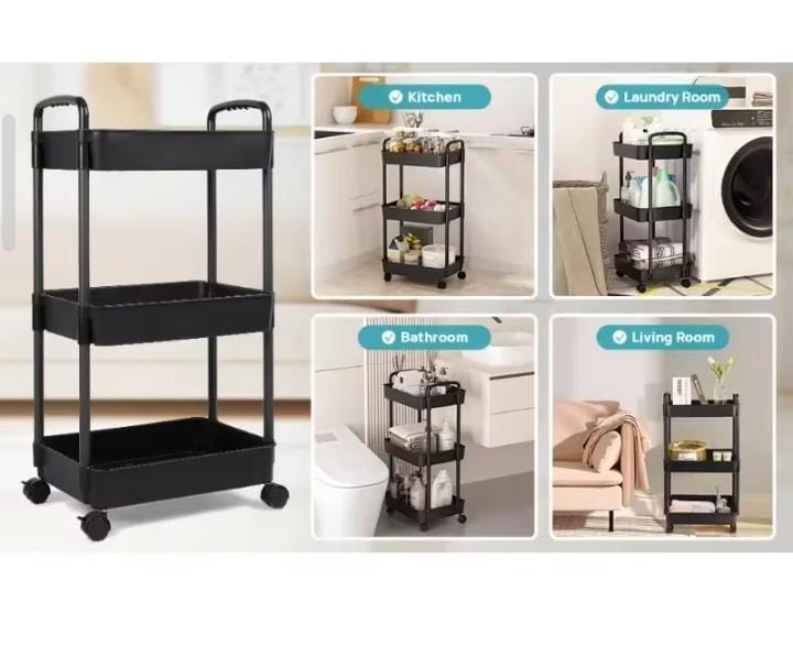 Rack trolley plastic 3 layer