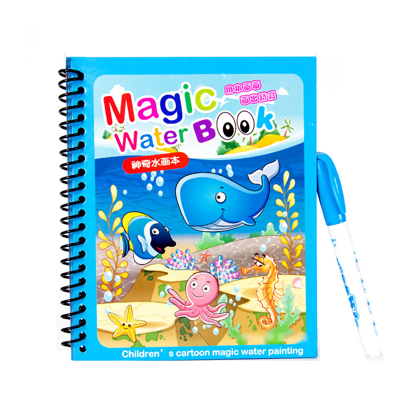 Magic Water Drawing Coloring Book Reusable