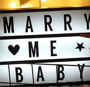 Cinematic LED Letters Light Box Large Size