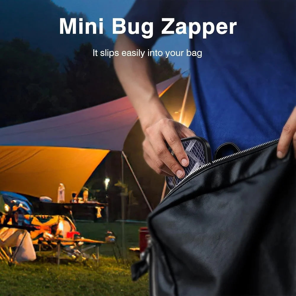 "Mini USB Electric Mosquito Swatter – UV Light Bug Zapper Racket with Spark Discharge, Easy to Use Insect Killer