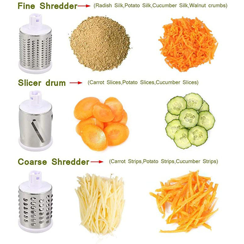 Tabletop Drum Grater Manual Vegetable Cutter