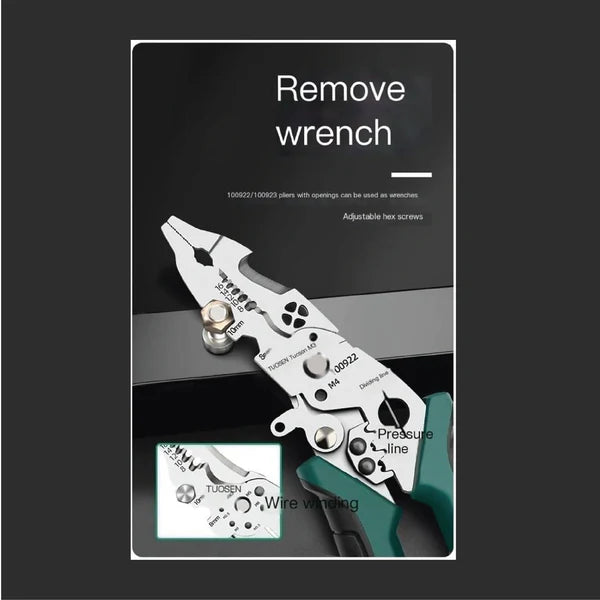 Multi-Function 10 in 1 Wire Stripper With Cutters , High Quality Stainless Steel