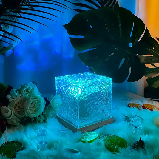 Northern Lights Ocean Wave Projector Light, 16 Colors RGB with Remote Control Rotating Flame Water Lamp