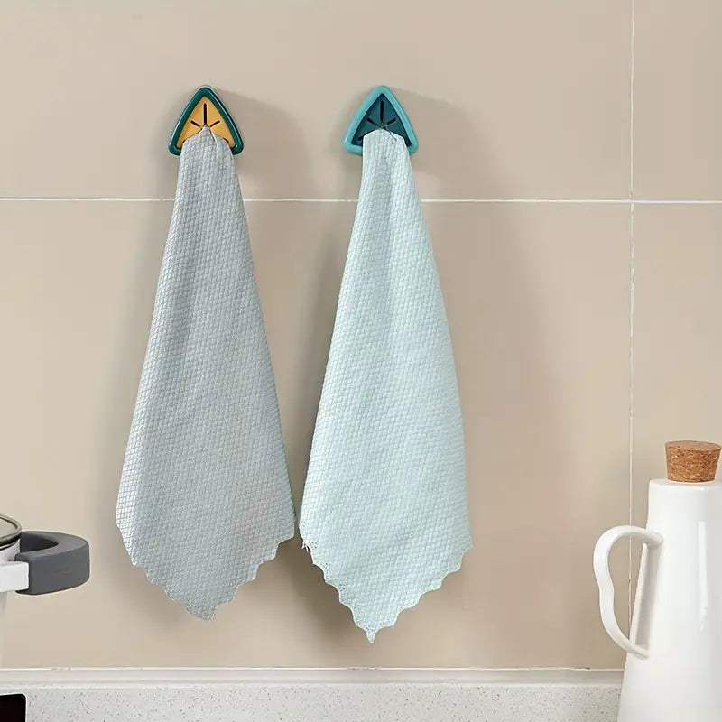 Wall mounted hook triangle shaped