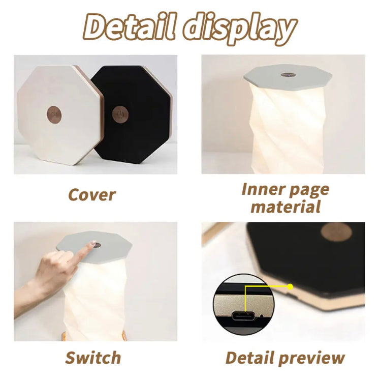 Portable Rechargeable LED Foldable Night Light LED Touch Lamp New Creative 2024