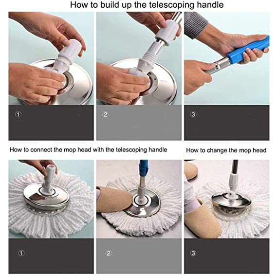 Rotating Cleaning 360 Mop Interchangeable Mop