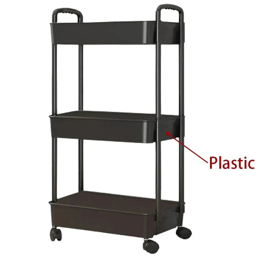 Rack trolley plastic 3 layer