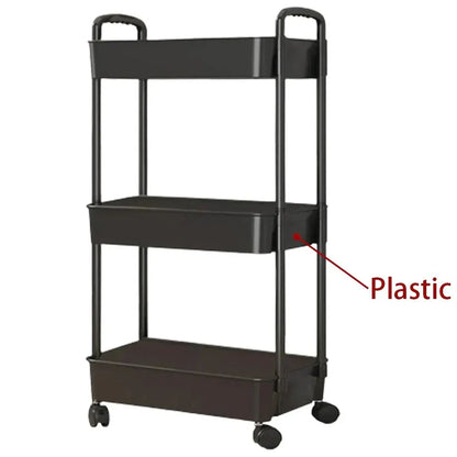 Rack trolley plastic 3 layer