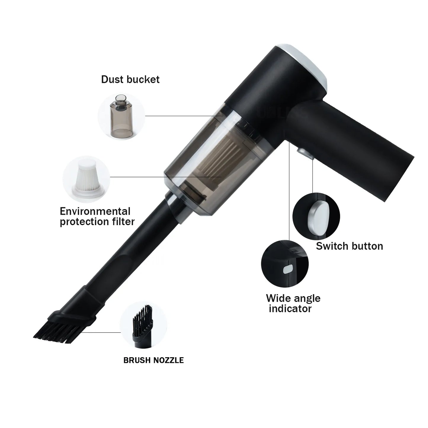 Smart Rechargeable 3 in 1 Vacuum Cleaner & Blower – Portable Power Cleaner