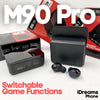 M90 PRO Earbuds TWS Bluetooth 5.3 ENC & Power Bank 1200 mAh Sports Waterproof Headsets