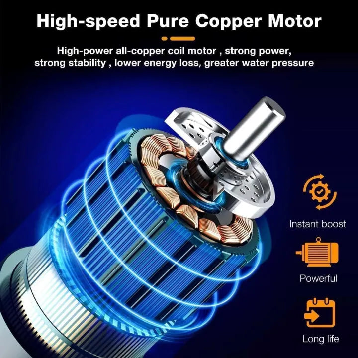 Rechargeable Portable High Pressure Spray Washer Gun 48V Lithium Battery