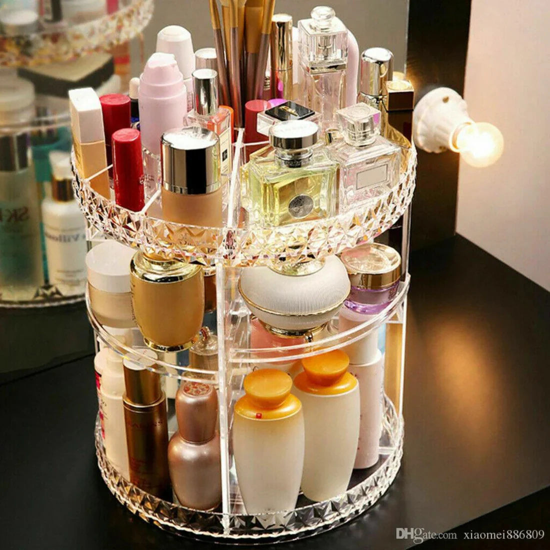 Diamond makeup organizer