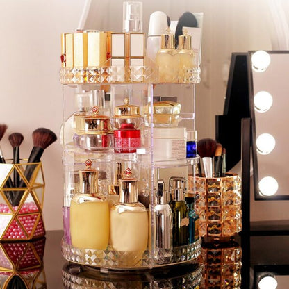Diamond makeup organizer