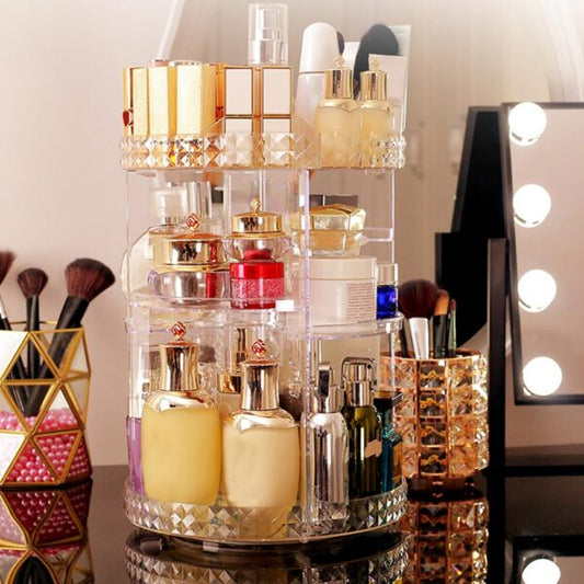 Diamond makeup organizer