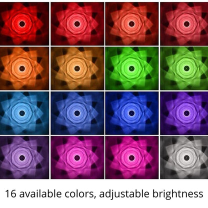 Crystal Diamond Table Lamp RGB 16 Colors with Touch & Remote Control - 21 cm Large Size