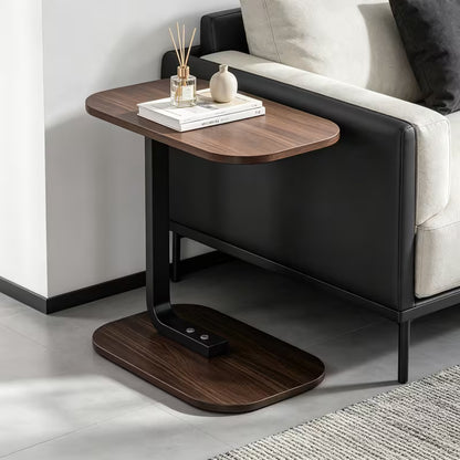 Multifunctional Wooden C-Shaped Sofa Side Table, Laptop Table, Living Room Square Desk New Arrival 2026