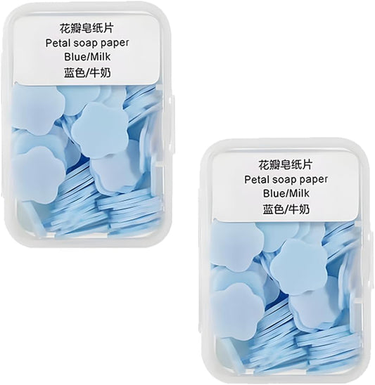 Cute Mini Petal Piece Paper Soap For Hand Washing Pack of 2