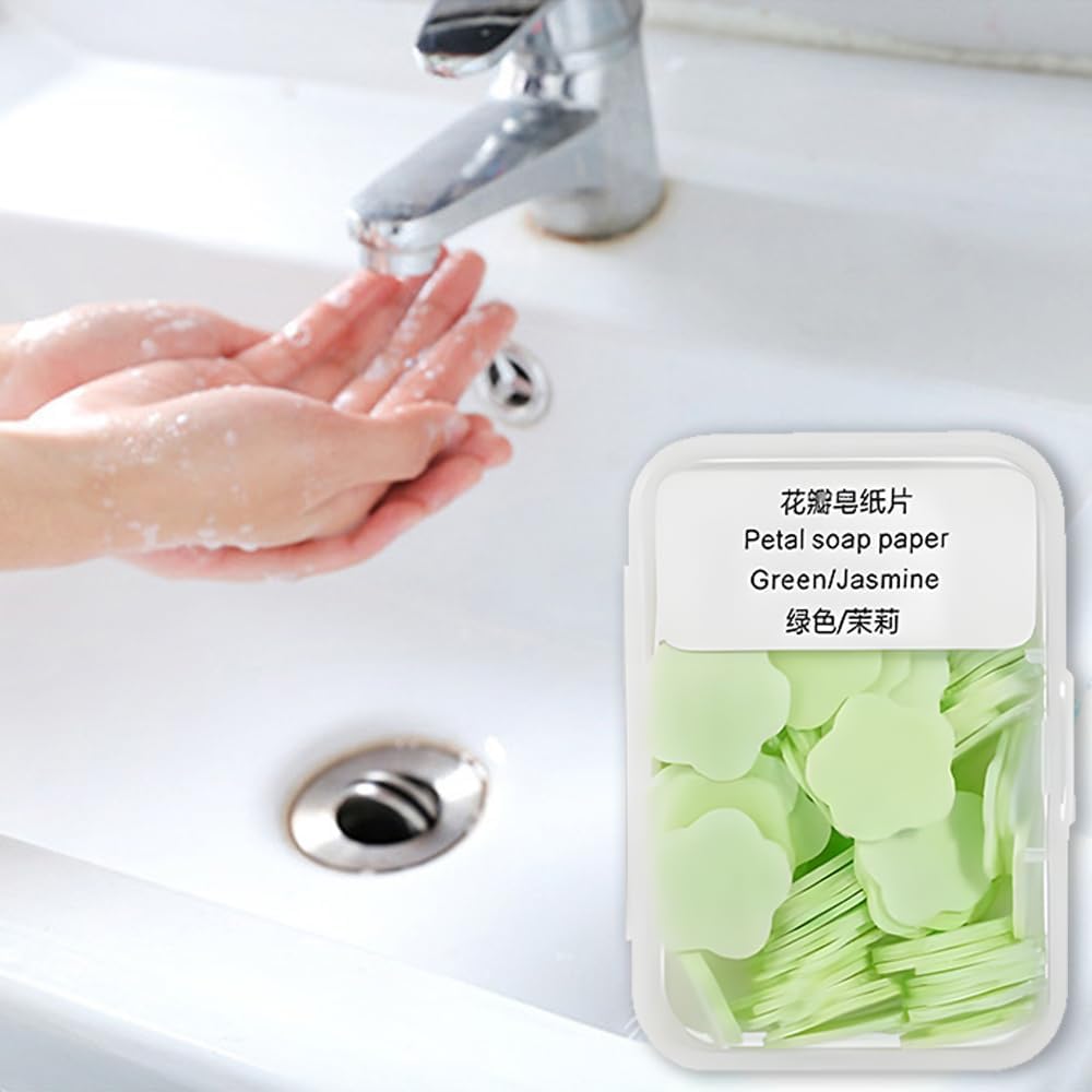Cute Mini Petal Piece Paper Soap For Hand Washing Pack of 2