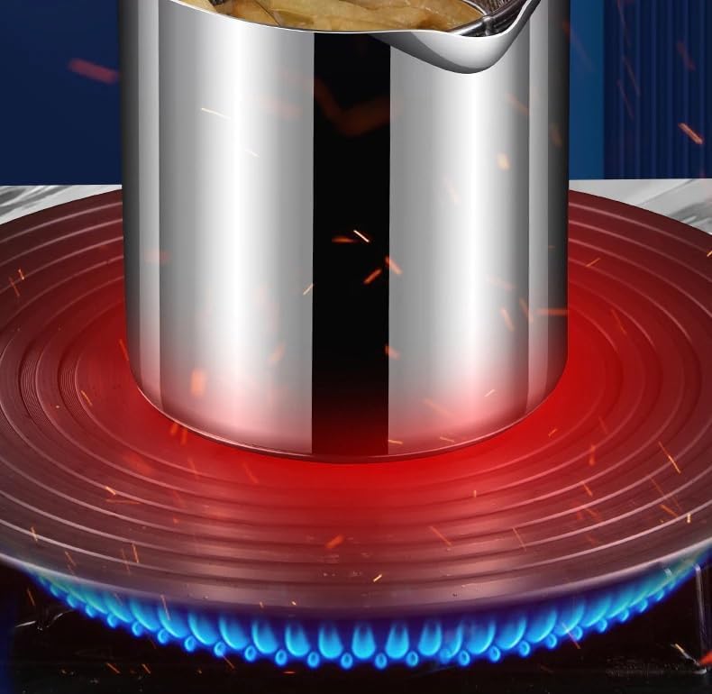 Multipurpose Stainless Steel 304 Deep Fryer Pot with Strainer 1200 ML